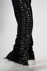 WAIMEA- Stacked Denim JET BLACK Stones